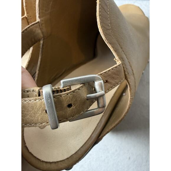 Jessica Simpson Daine Mule Clog Camel Beige Leather Studded Slingback Heel 8.5 - Picture 12 of 14